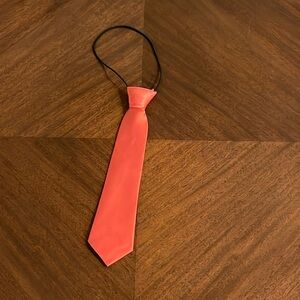 Salmon color stretch neck tie